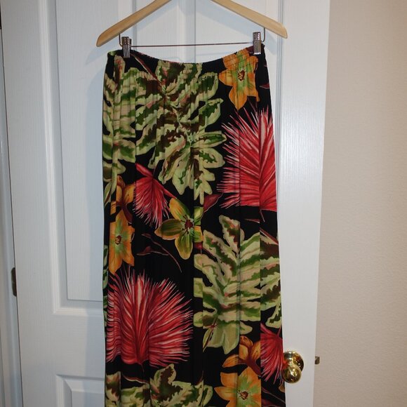 TROPICAL PALM PRINT SKIRT - Picture 4 of 7